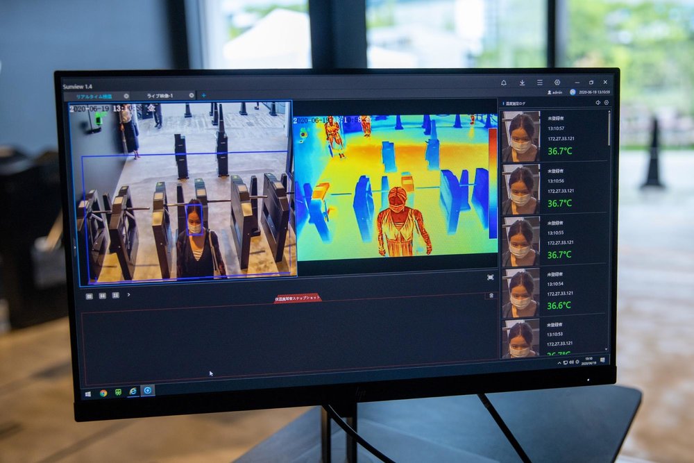 最新の検温システム
