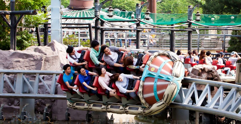 roller coaster ride thrill fun theme park seoul korea magic island
