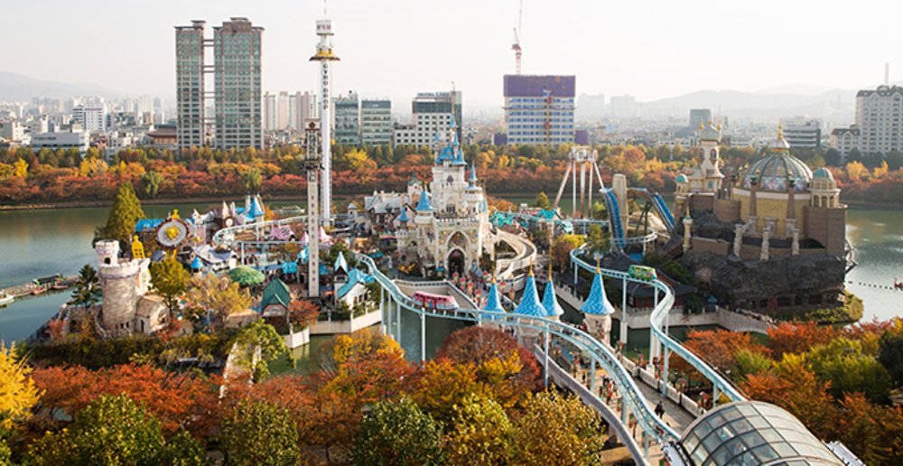 theme park seoul korea birds eye view layout 