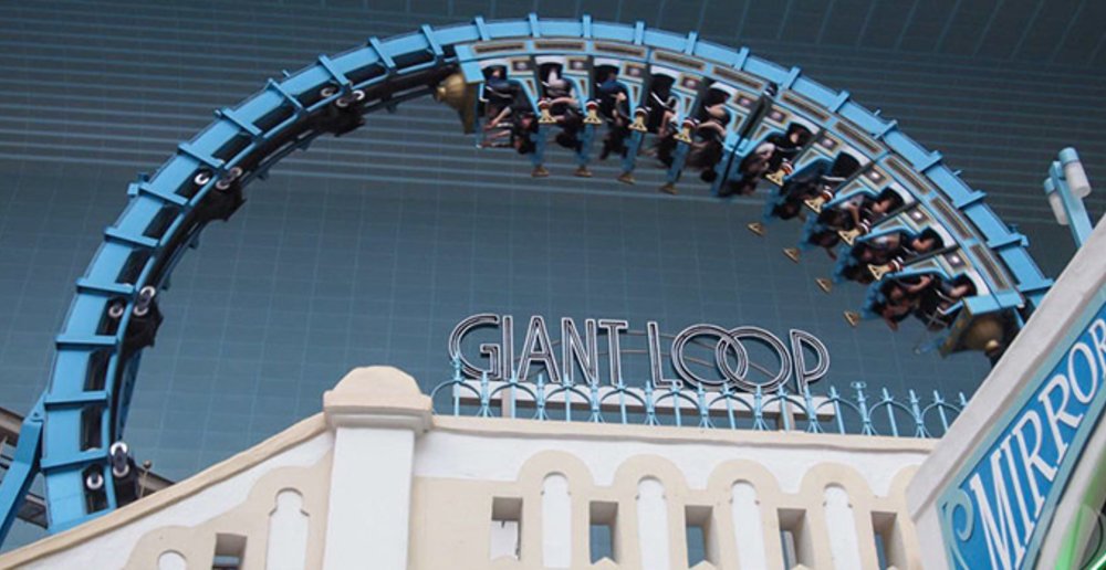 theme park korea seoul roller coaster ride attraction thrill upside down