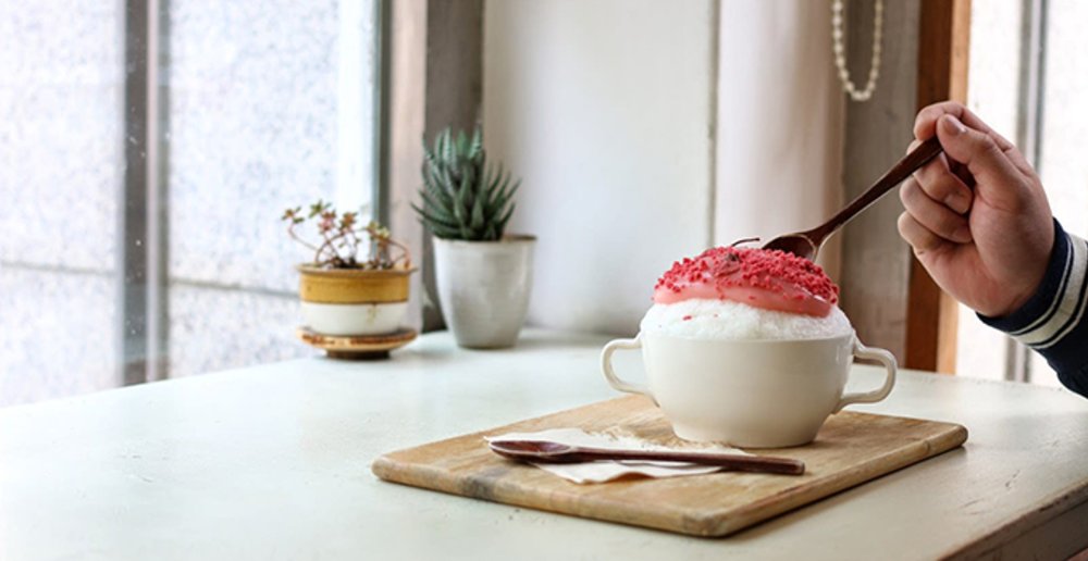 sakura flavour bingsu pink 