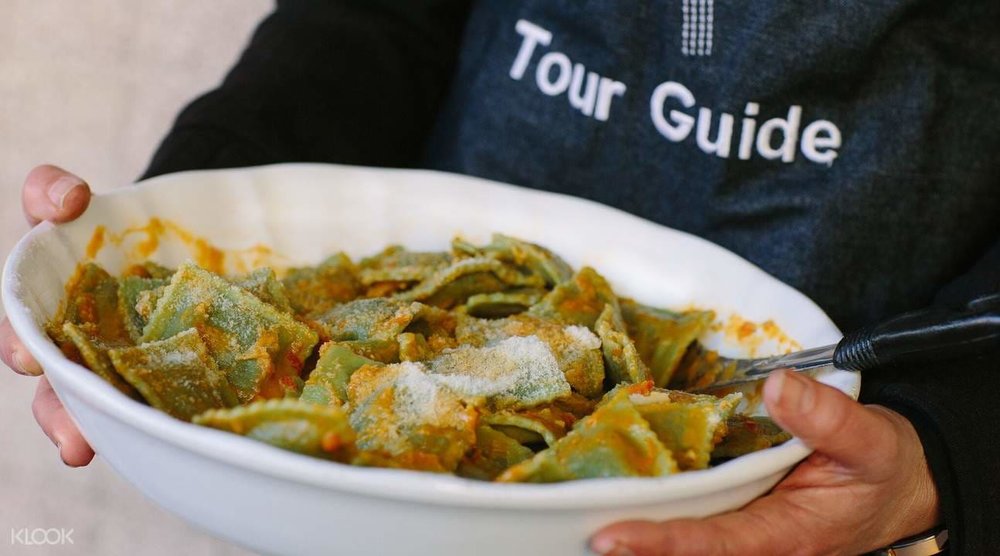 queen victoria market foodie tour pasta ravioli bowl food