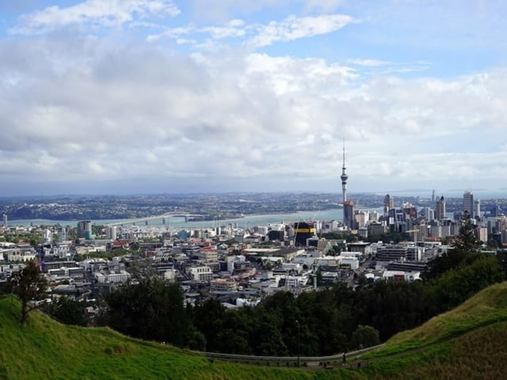 hop on hop off bus new zealand sightseeing trip skyline city tower