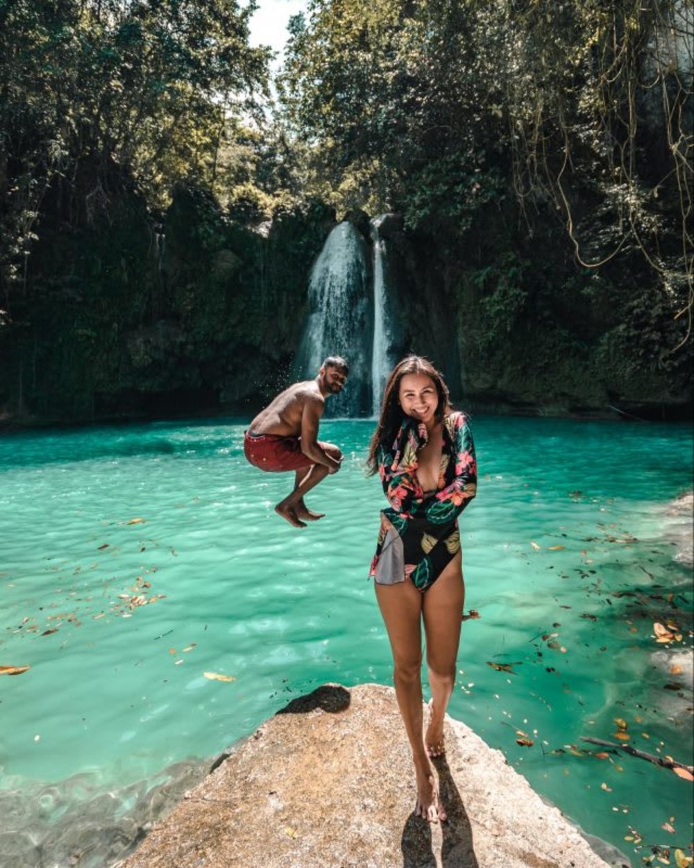 philippines kawasan falls waterfall river lake water body 