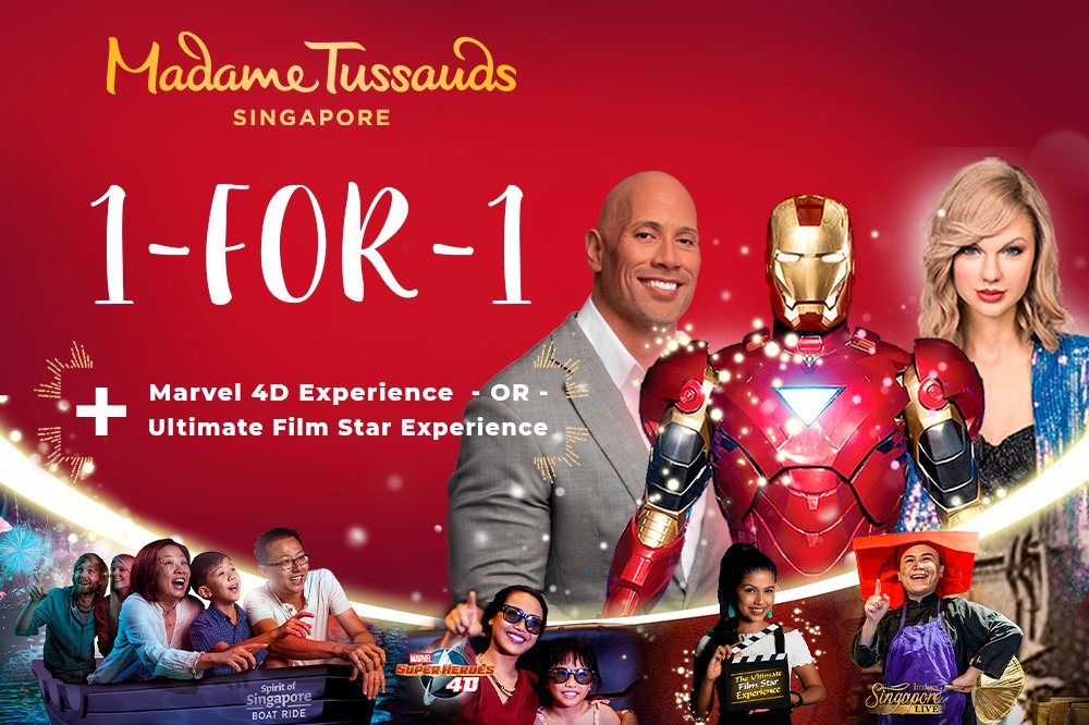 Madame Tussauds Singapore Buy 1 Free 1 Promotion