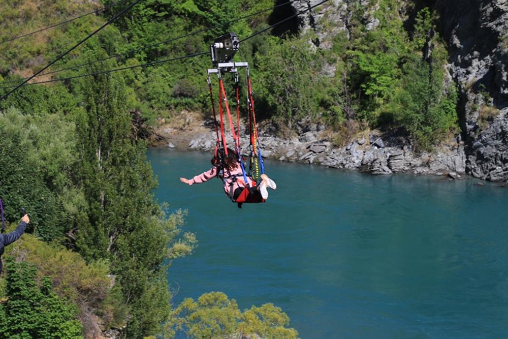 Enjoy stunning views of the Kawarau Gorge and River as you speed down at 60kph