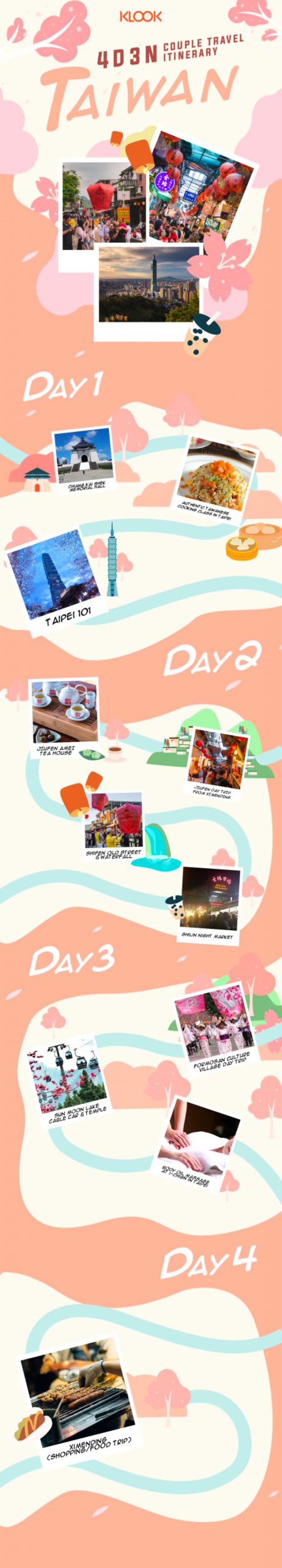 4d3n couple itinerary taiwan