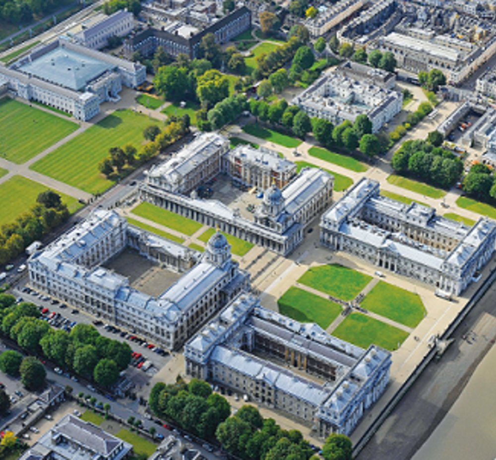 old royal naval college aerial view