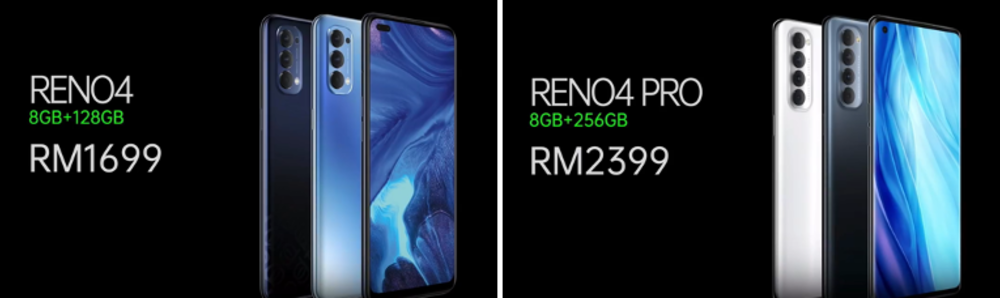 Oppo Reno4 and Reno4 Pro price