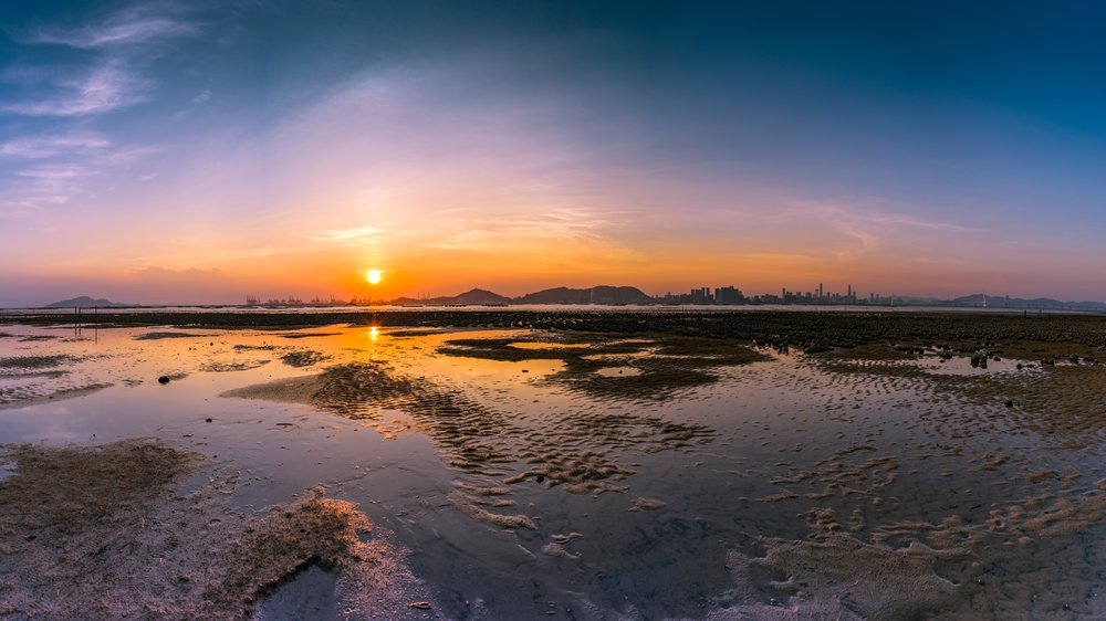 下白泥落日美景