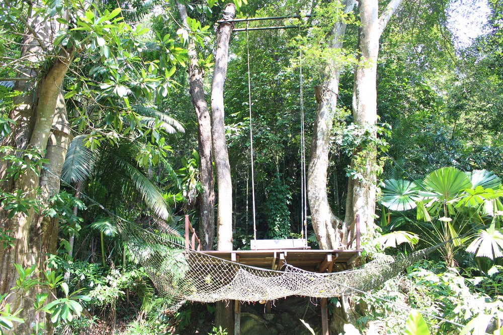 tropical spice garden swing