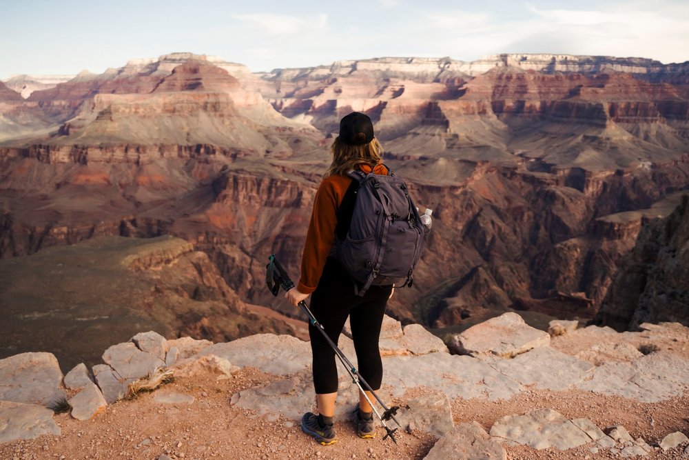 Hiker at the Grand Canyon 