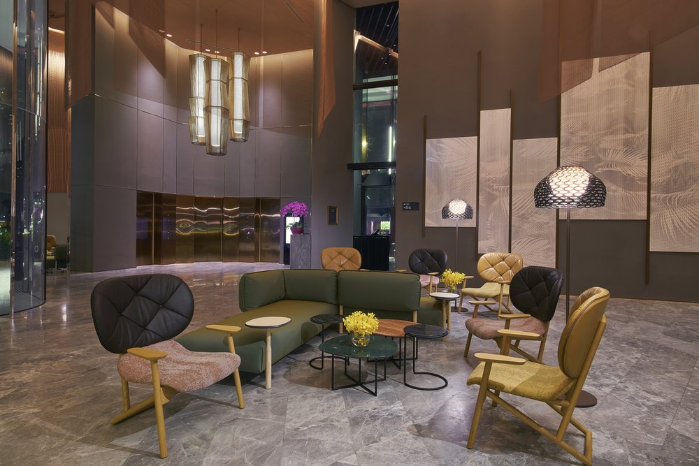 singapore staycation oasia hotel lobby