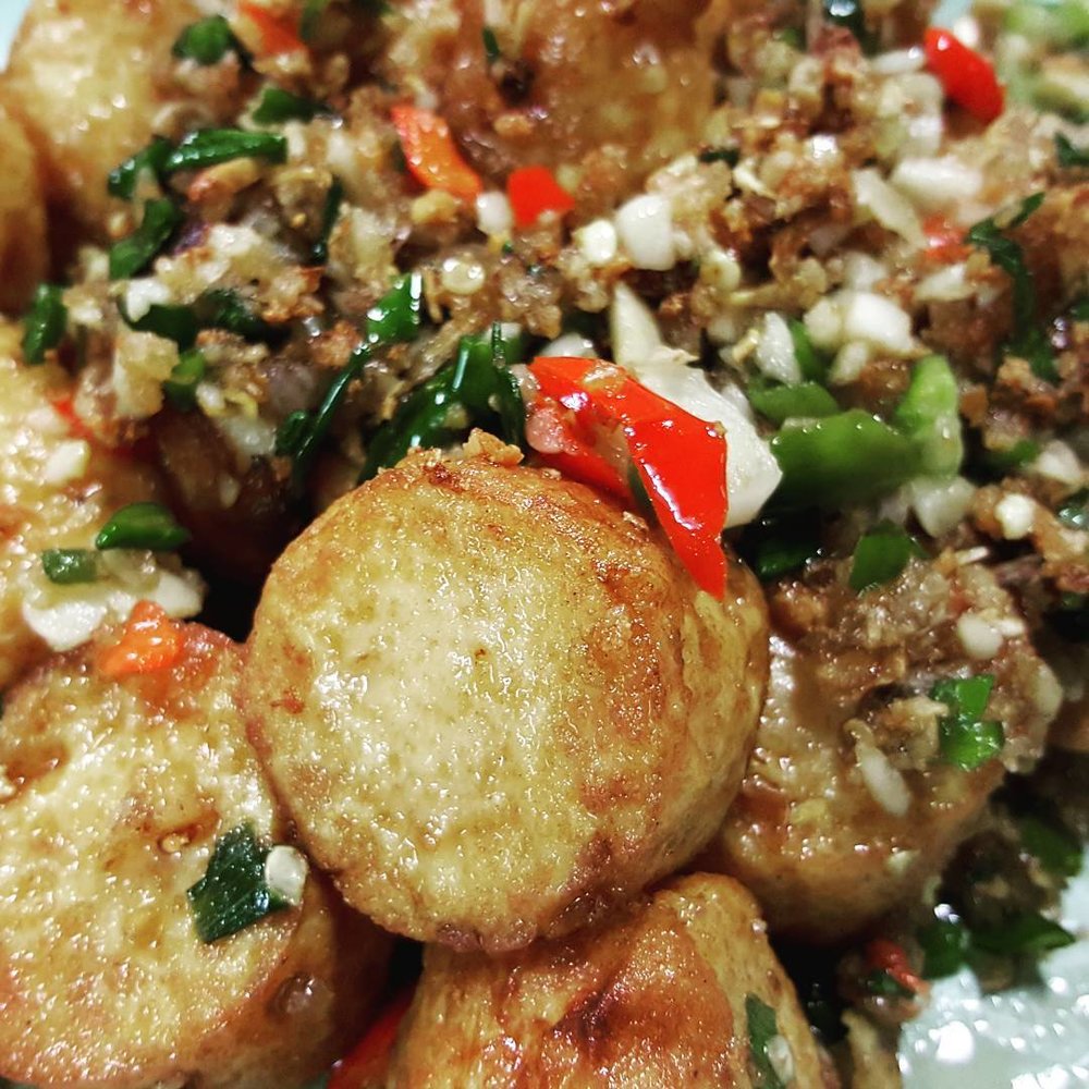 เมนูเจ๊โอว เต้าหู้ไข่ทอดพริกเกลือ