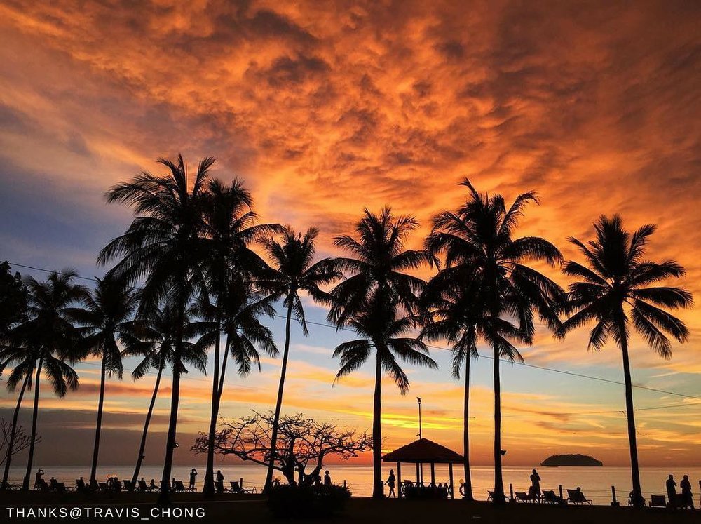 shangri-la tanjung aru resort sabah hotel beach