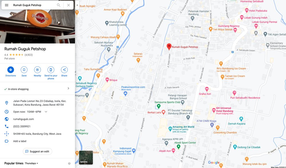 Rumah Guguk di Google Maps