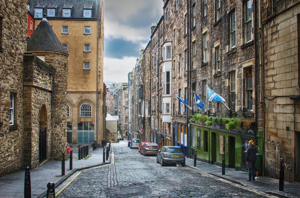 City streets of Edinburgh