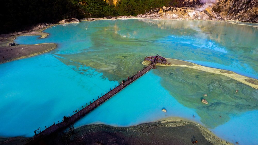 Sunrise Kawah Putih Aerial