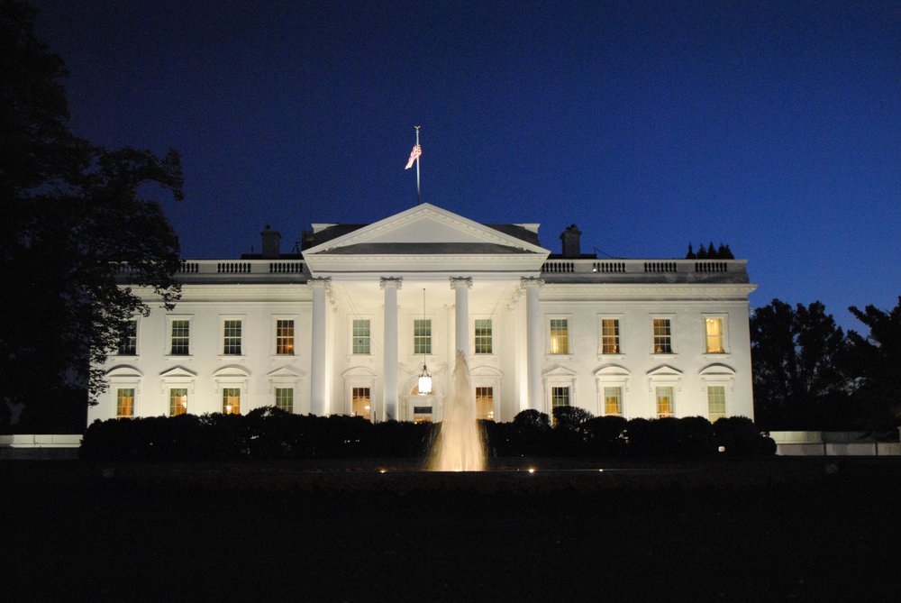 White House at night, Washington DC