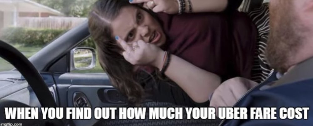 Angry women with Uber driver