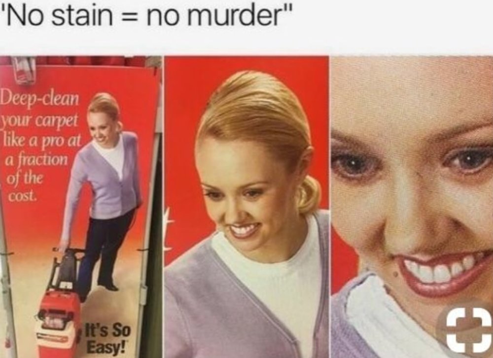 No stain=no murder