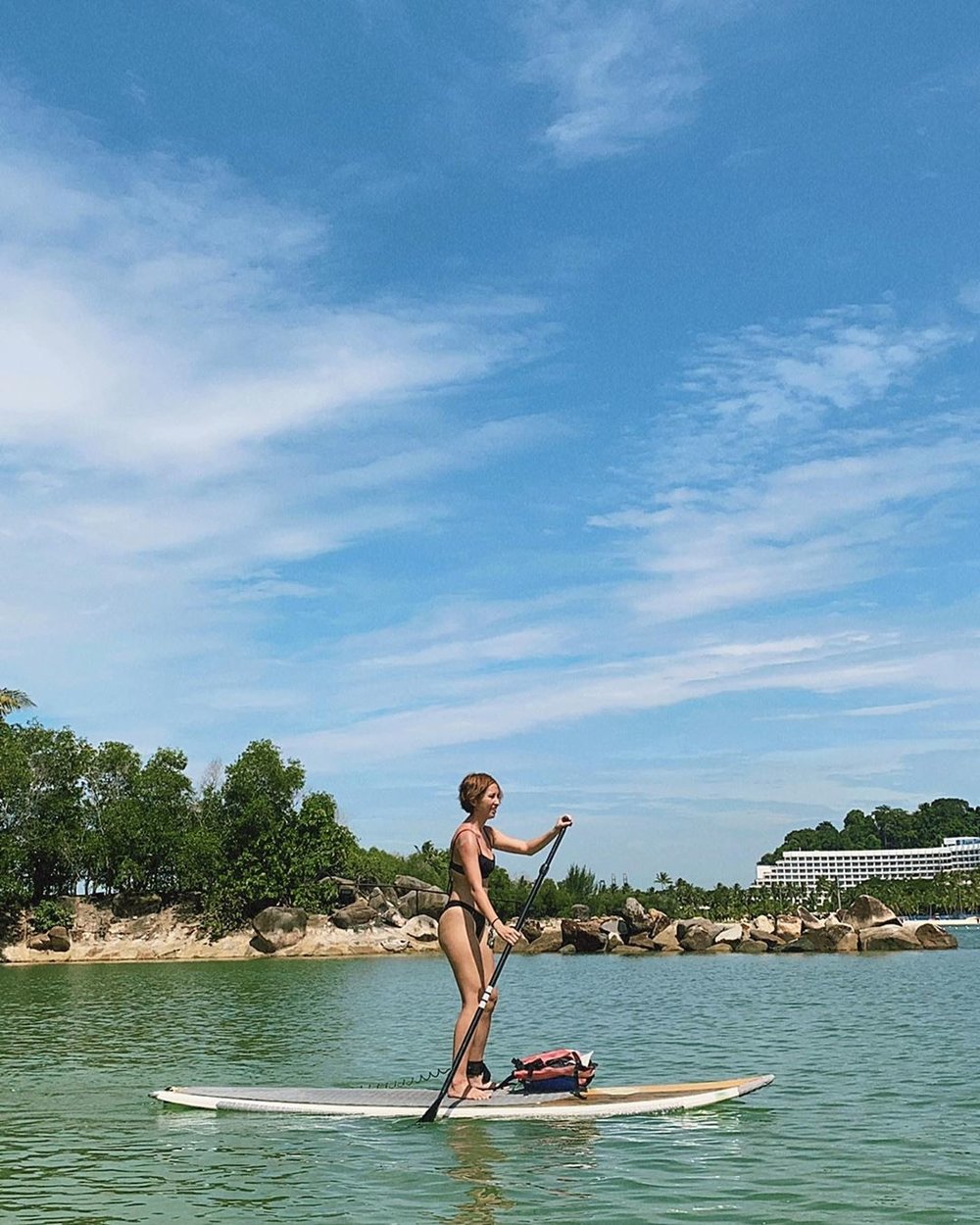  paddle-boarding at Ola Beach Club