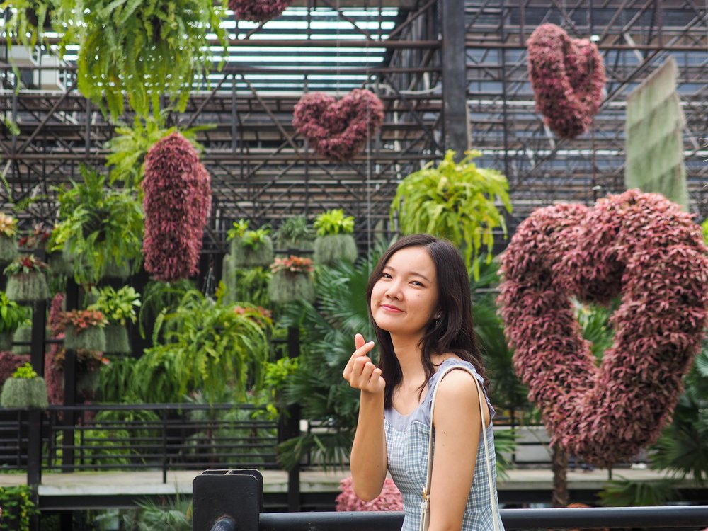 ดอกไม้รูปหัวใจ สวนนงนุช