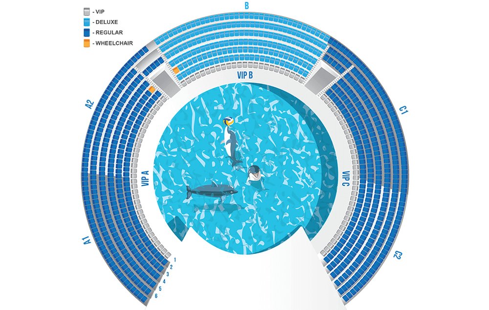 ที่นั่งของพัทยาดอลฟินาเรียม (Pattaya Dolphinarium)