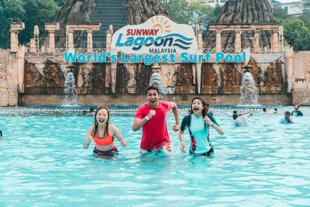 sunway lagoon photo spots surf pool beach