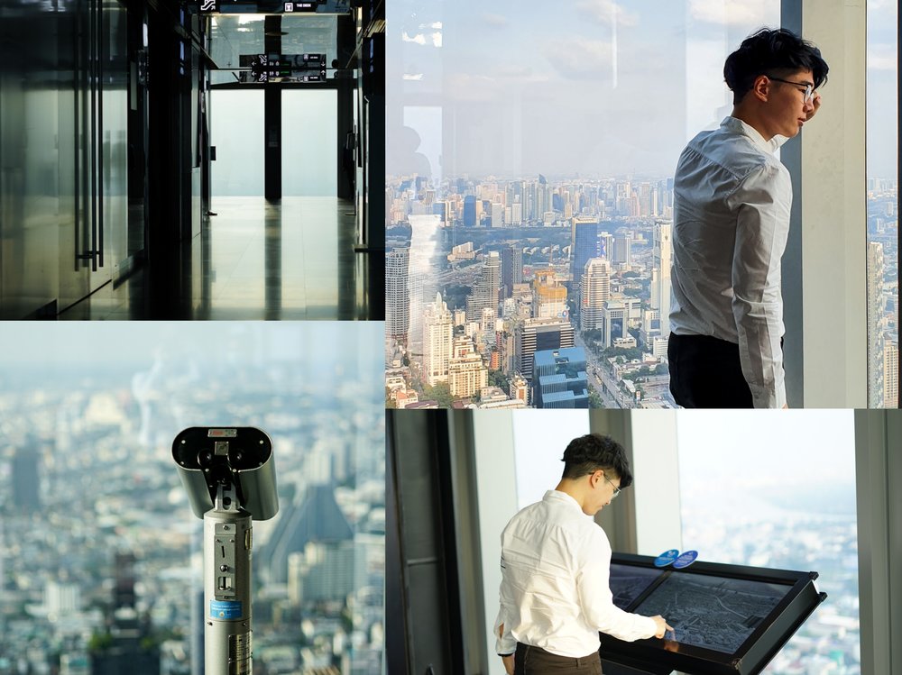 จุดชมวิว 360 องศาที่ชั้น 74 ของตึกมหานคร