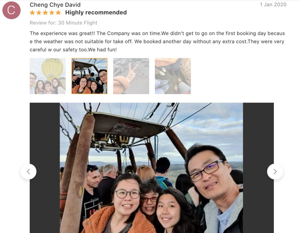 gold coast hot air balloon review