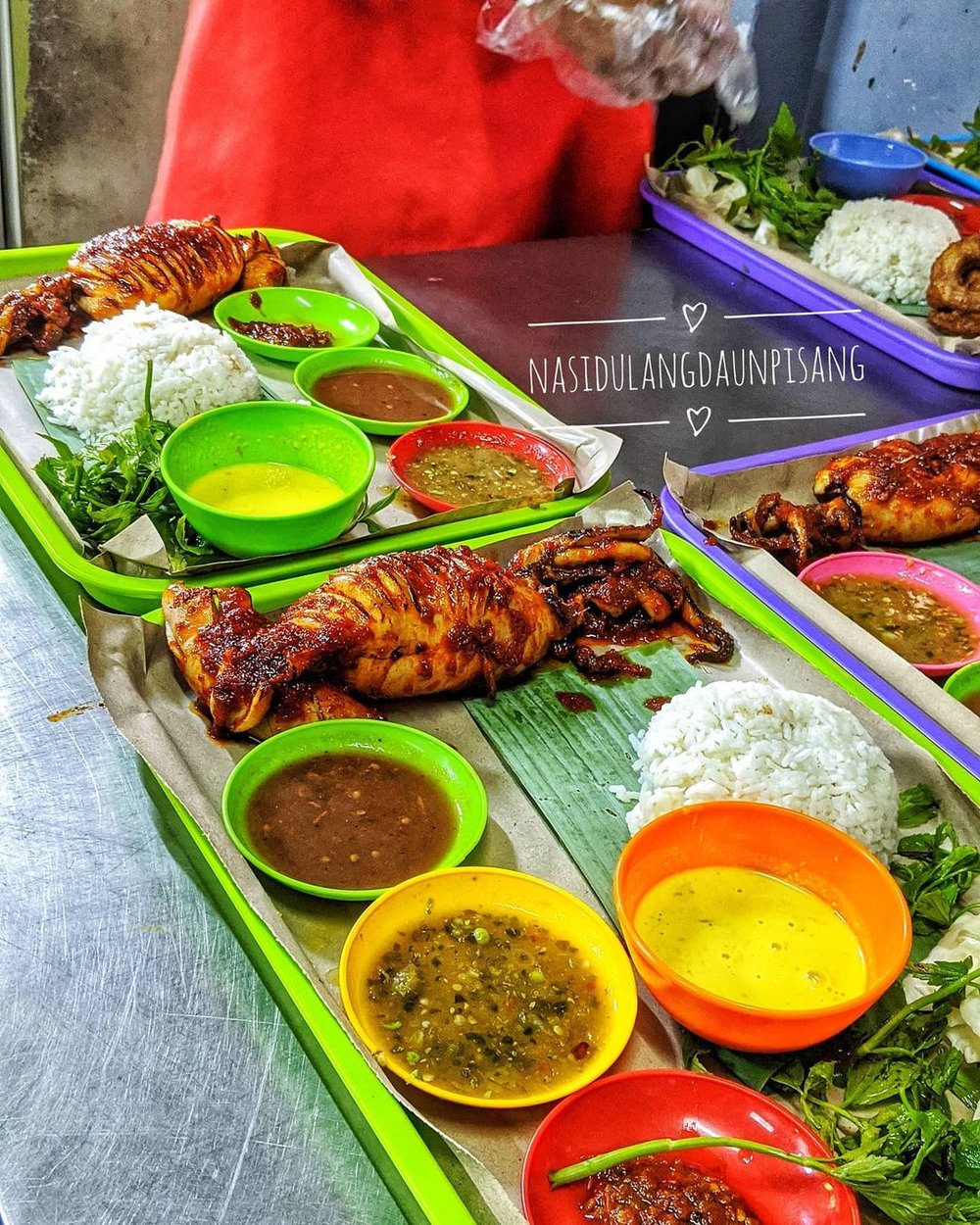 nasi dulang daun pisang kajang