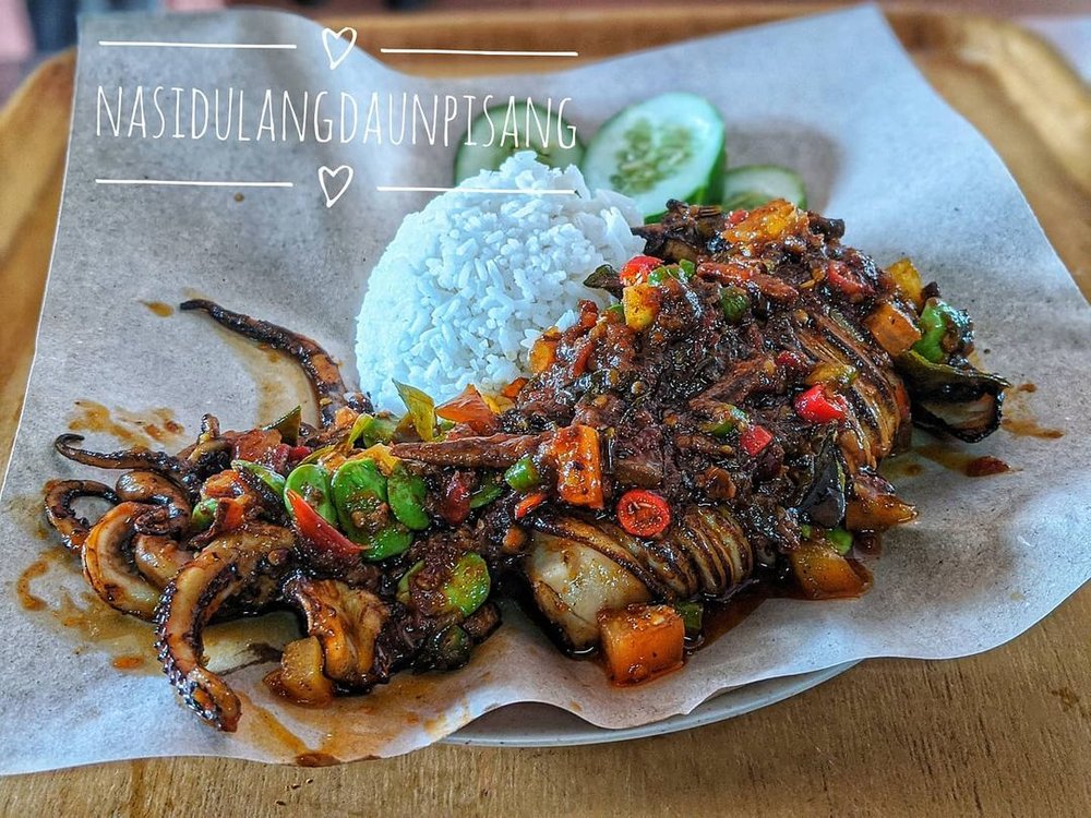 nasi dulang daun pisang kajang