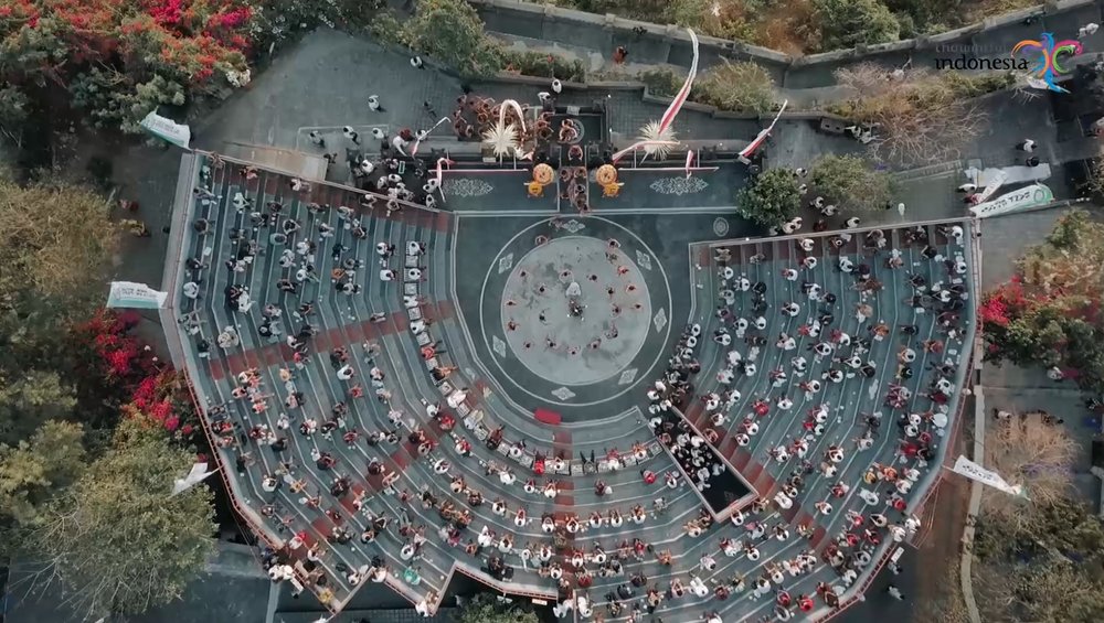 New Normal di Tari Kecak Uluwatu Bali - Aerial