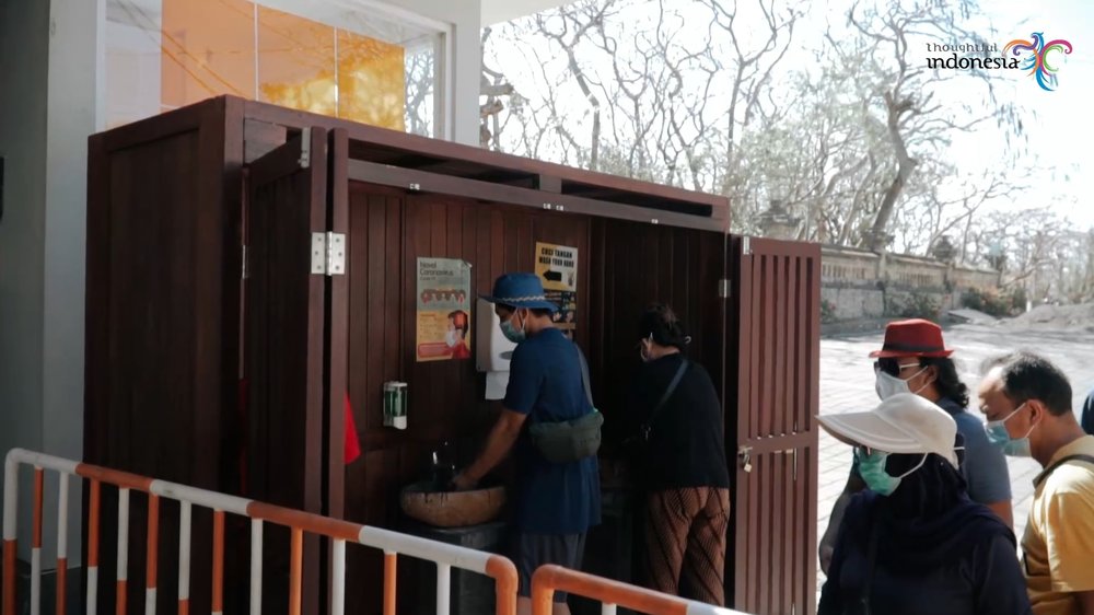 New Normal di Tari Kecak Uluwatu Bali - Tempat Cuci Tangan