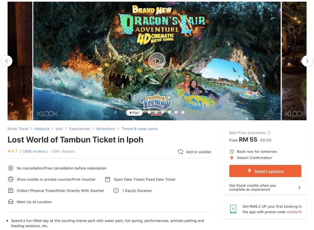 tambun lost world ipoh hot spring water park