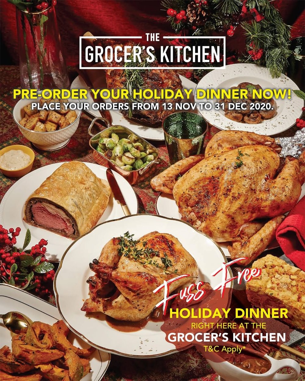 ben's independent grocer christmas dinner food delivery turkey