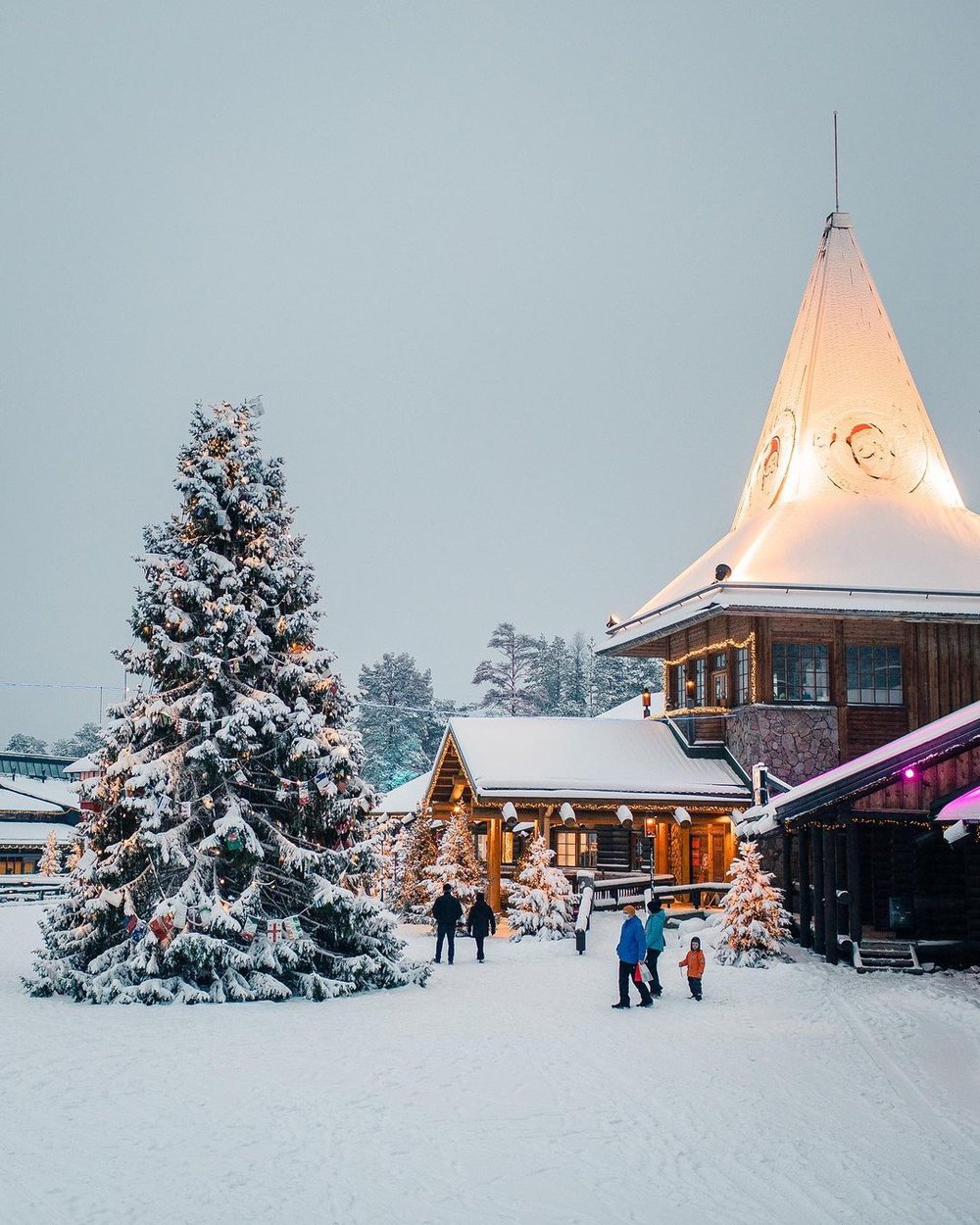 christmas santa claus village lapland finland