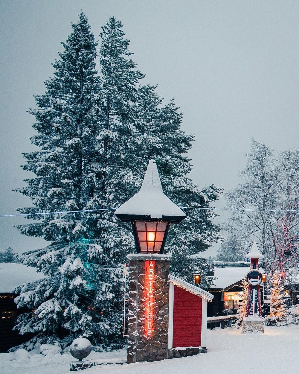 christmas santa claus village lapland finland