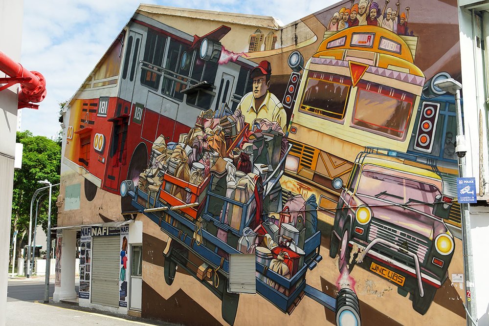 SG Little India Tiffin Man Mural