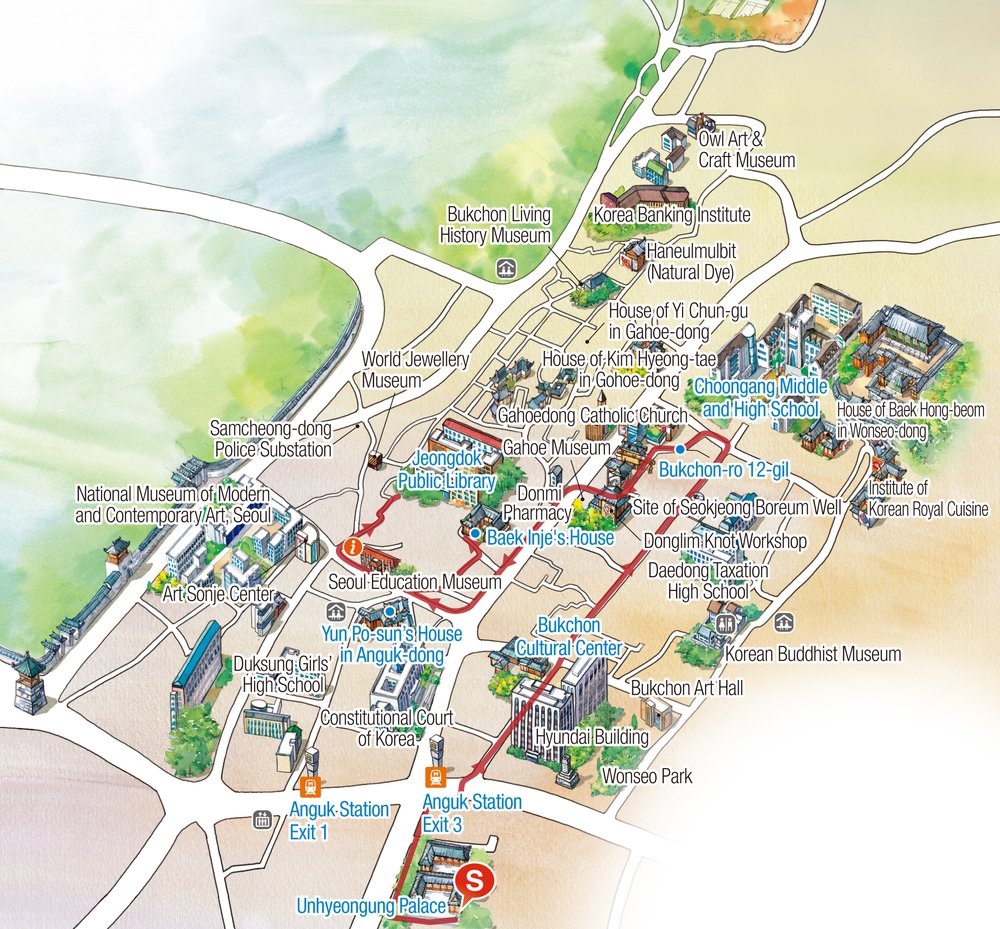 bukchon hanok map