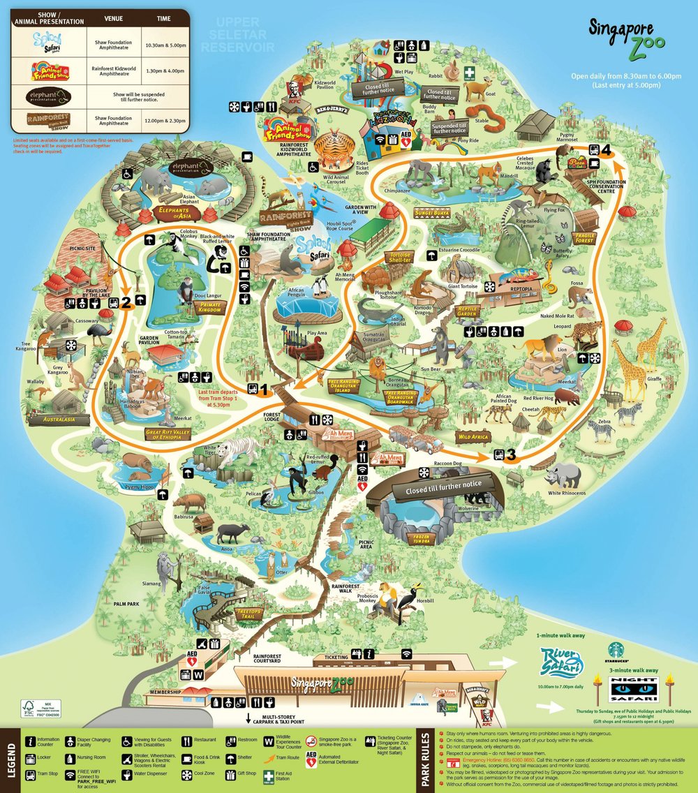 singapore zoo map