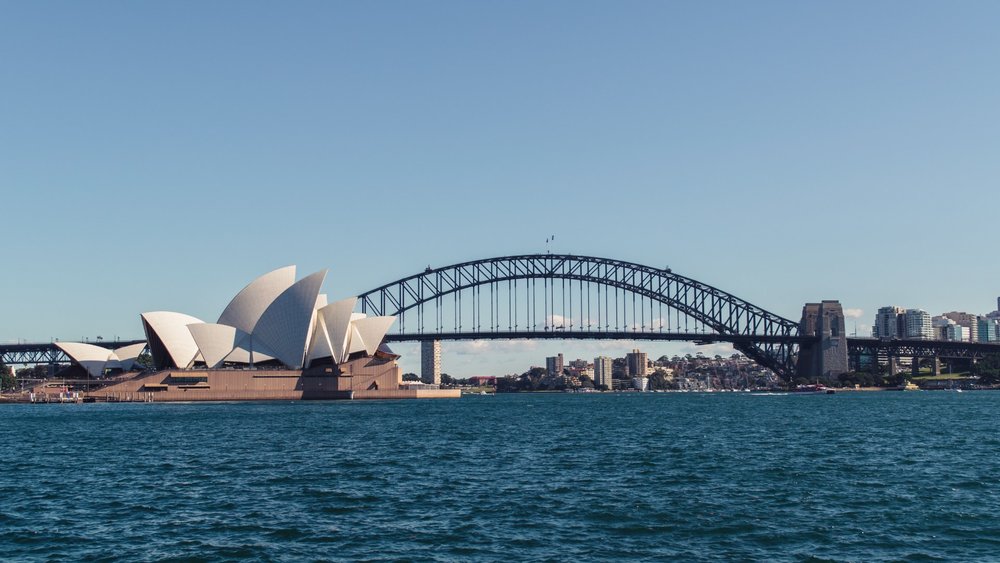 View of Sydney’s iconic Opera House and Harbour Bridge. Credits: April Pethybridge on Unsplash