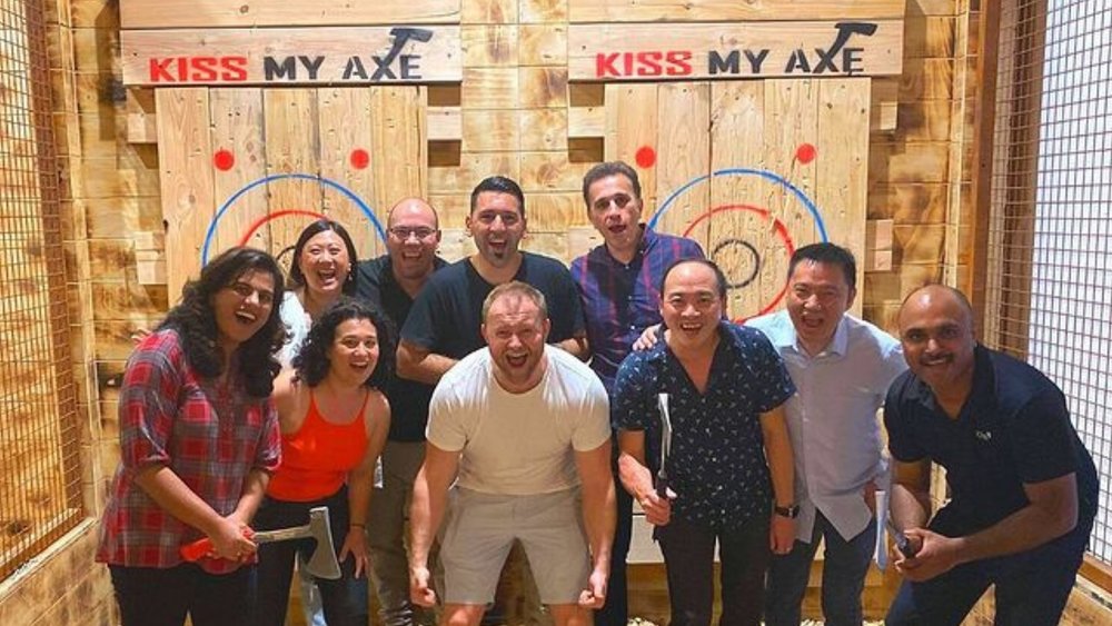 Book a private session with friends and hold a friendly competition to see who’s the best axe thrower in the crew! Credits: @kissmyaxe.au instagram