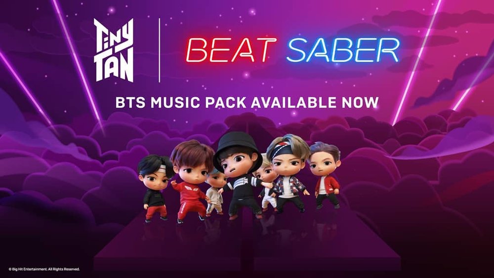 Beat Saber BTS Music Pack Tiny Tan VR game at The Rift KL