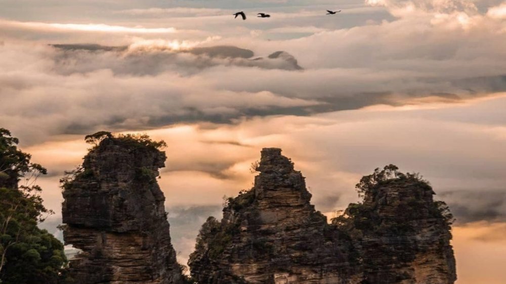 A surreal view of the rock formations at Blue Mountains Scenic World. Credits @scenicworld_aus on Instagram