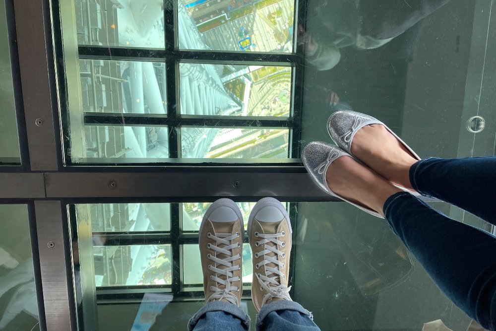 「フロア340」にあるガラス床