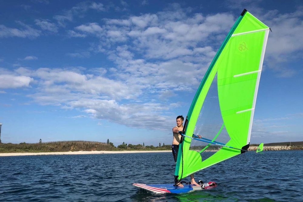 澎湖沙灘青灣風浪板