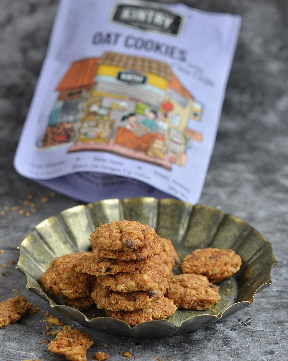 Oat Cookies Snacks order kuih Raya cookie set online from Kintry Malaysia