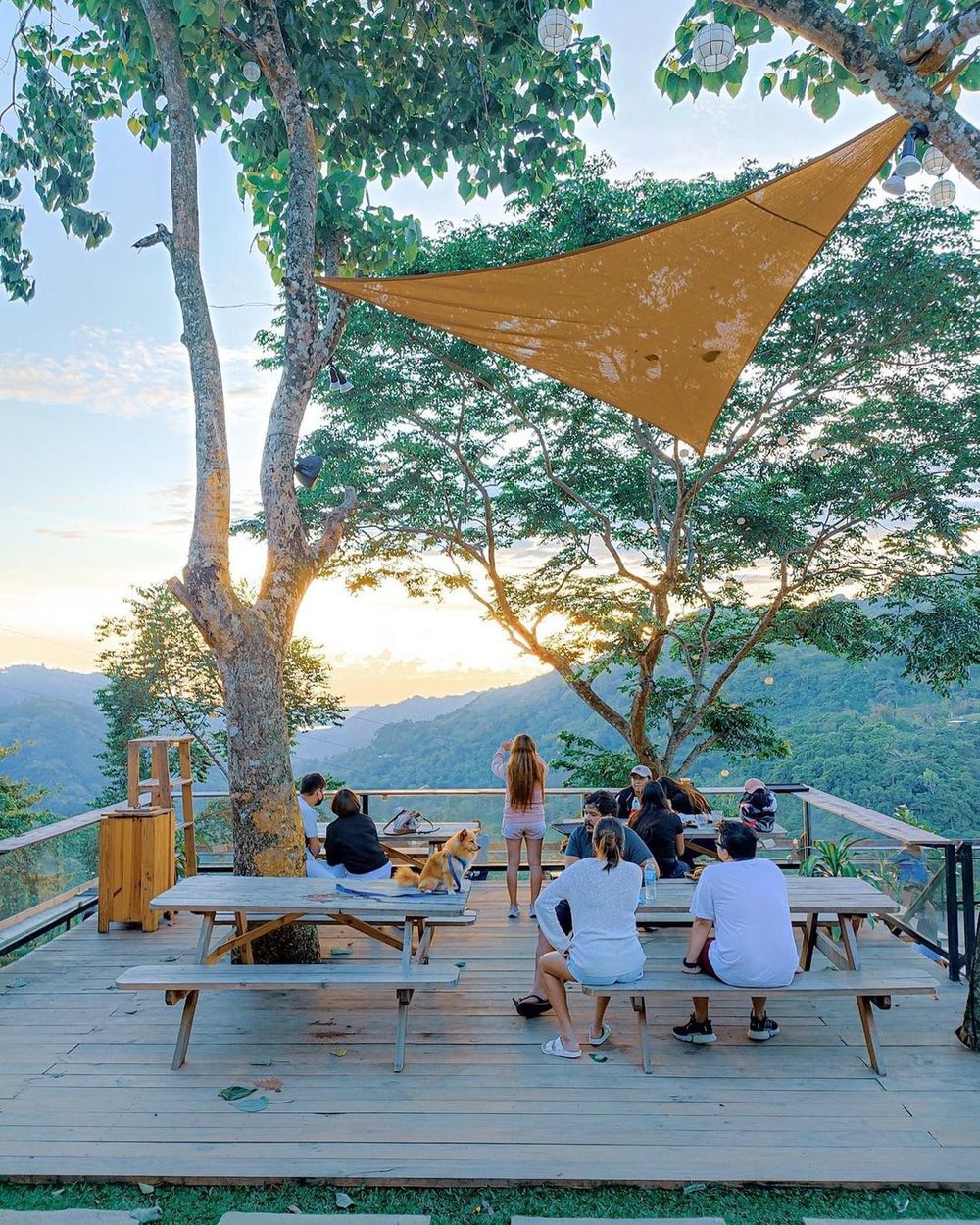 outside dining area of charlies cup